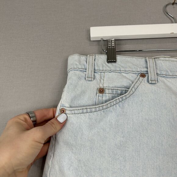 Vintage Levi’s 572 Denim Shorts Mens 38 Blue Orange Tab USA Made 90s Dad Y2K - Picture 3 of 12